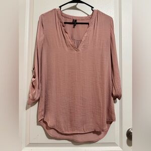 Maurices Blush Pink V-Neck Blouse